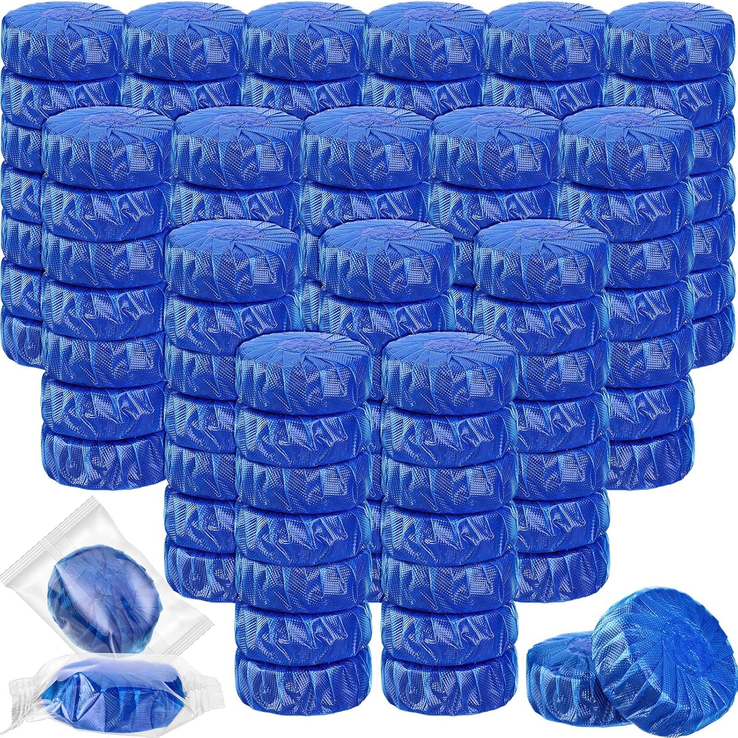 Automatic Flush Toilet Bowl Cleaner Tablets, Bathroom Toilet Tank Cleaner, Powerful Cleaning Ball Toilet Blue Deep Clean Bubbles, Mild Lemon Scent Pack of 10 - CARTitCARTitCARTit