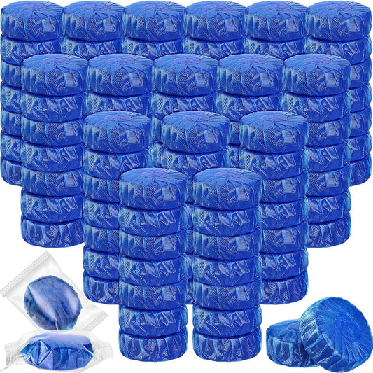 Automatic Flush Toilet Bowl Cleaner Tablets, Bathroom Toilet Tank Cleaner, Powerful Cleaning Ball Toilet Blue Deep Clean Bubbles, Mild Lemon Scent Pack of 10 - CARTitCARTitCARTit